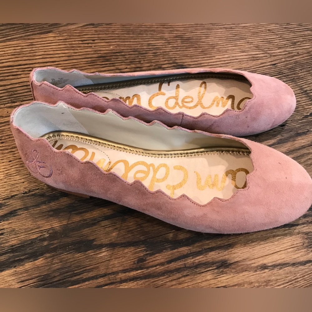 Sam Edelman Pink Suede Flats—Size 8–Great Condition